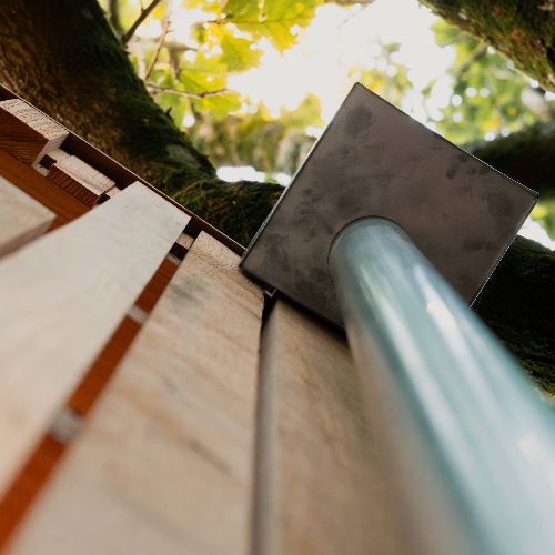 A shot from a unique angle of an exterior wall